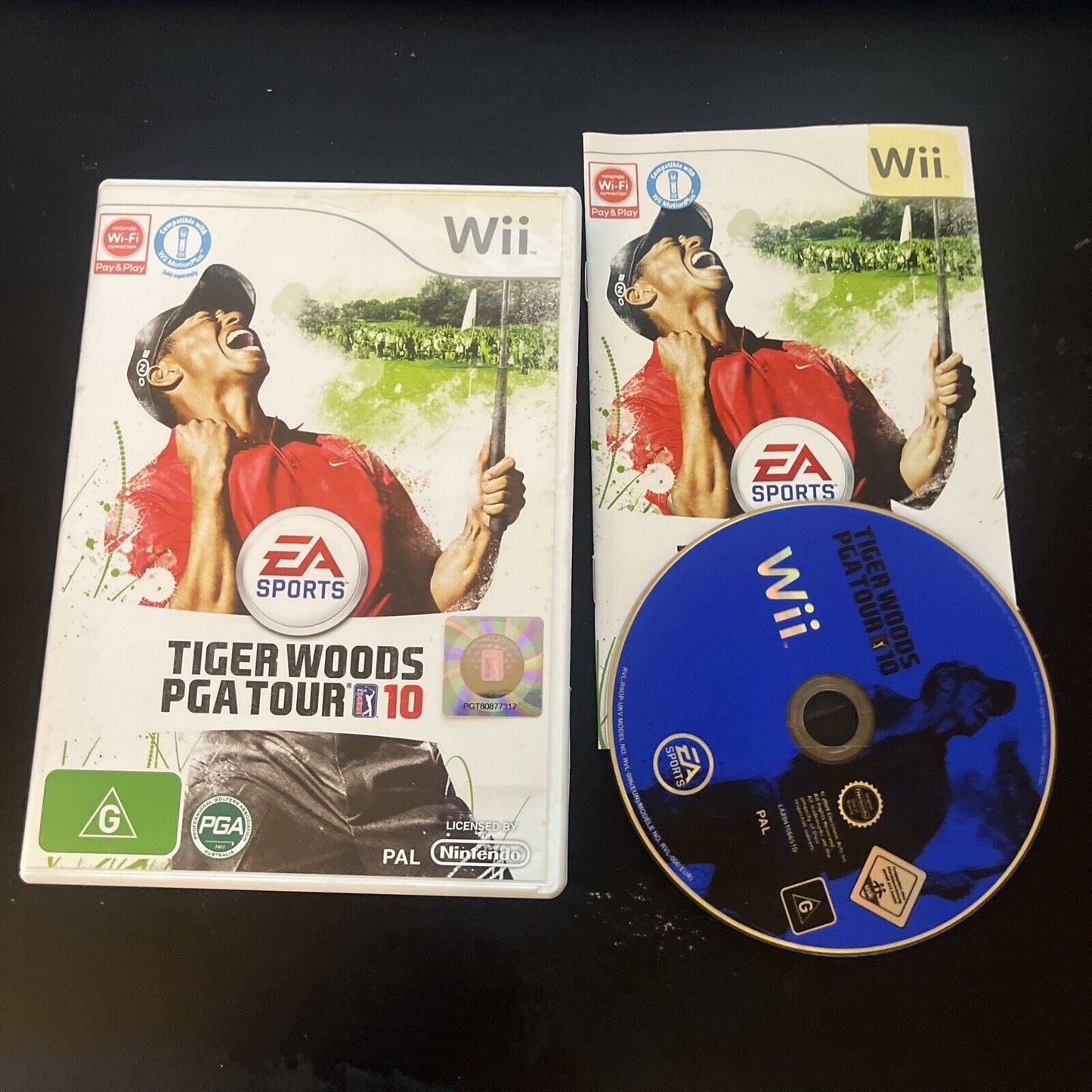 Tiger Woods PGA Tour 10 - Nintendo Wii PAL Golf Game with Manual