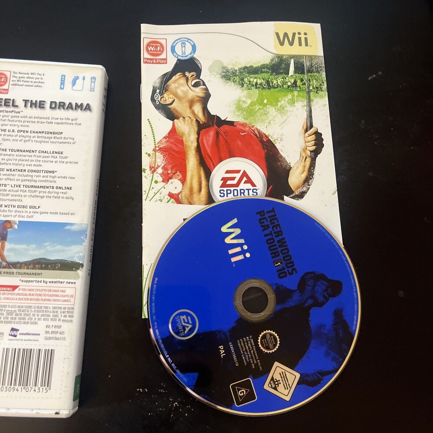 Tiger Woods PGA Tour 10 - Nintendo Wii PAL Golf Game with Manual