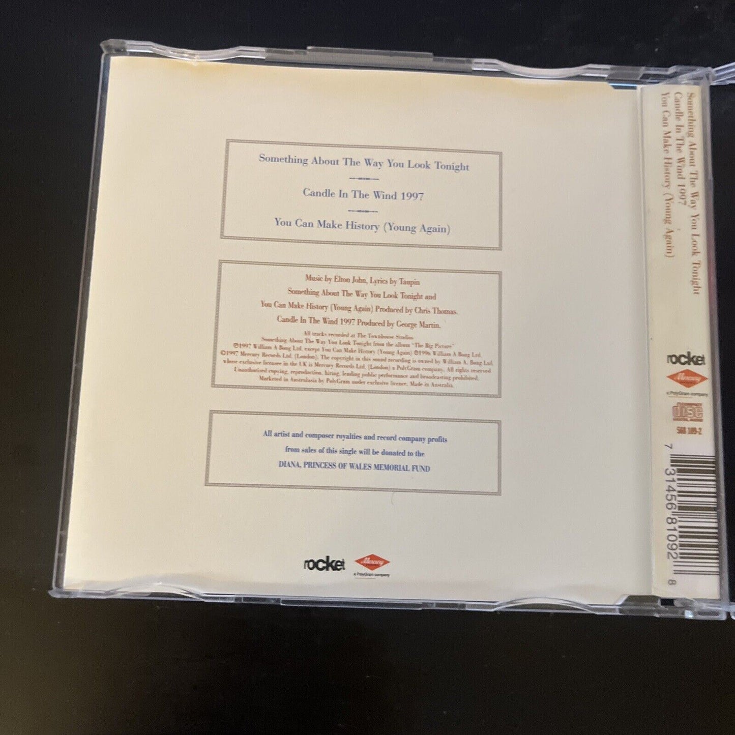 Elton John - Something About the Way You Look Tonight/Candle in the Wind 1997 CD