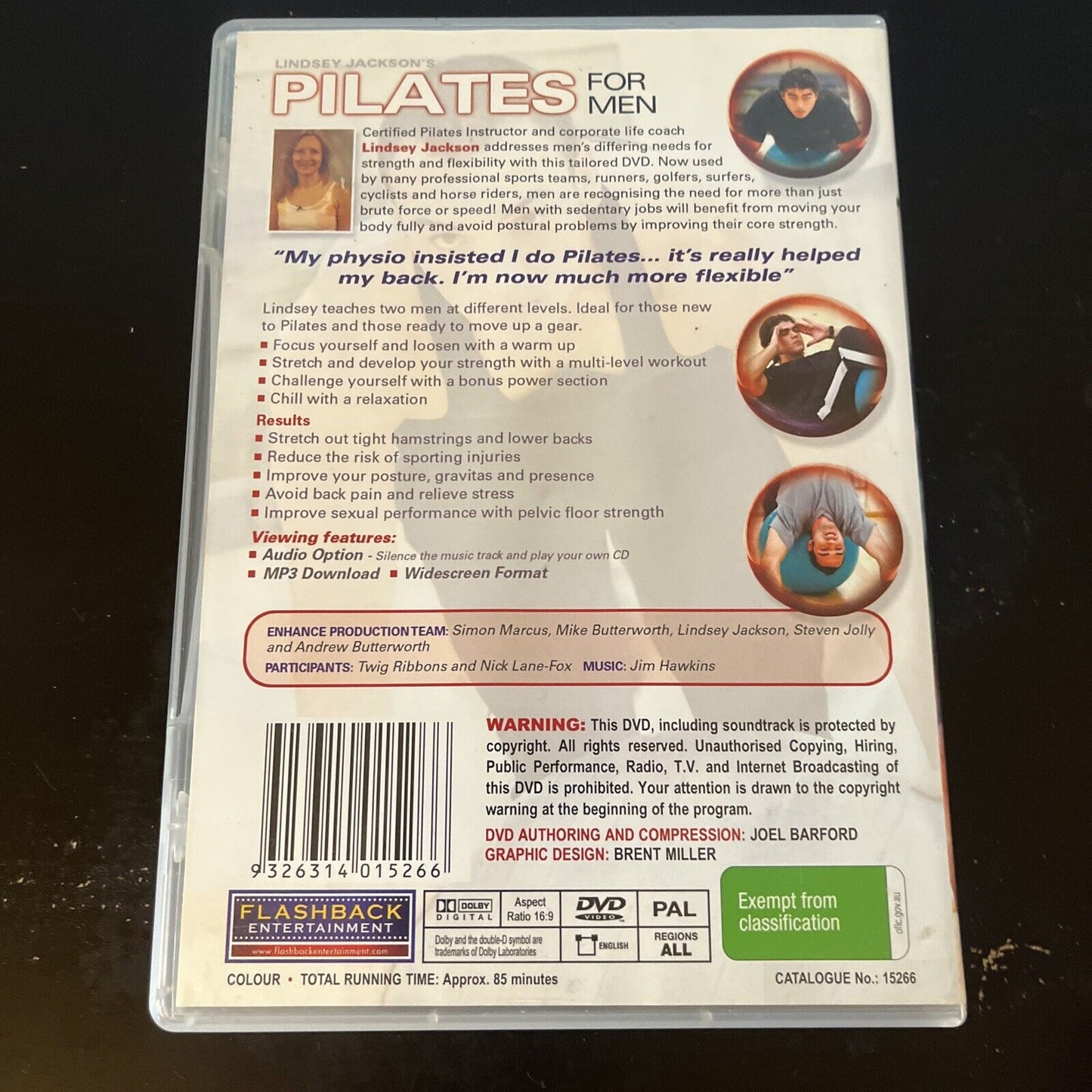 Lindsey Jackson's Pilates For Men (DVD) All Regions