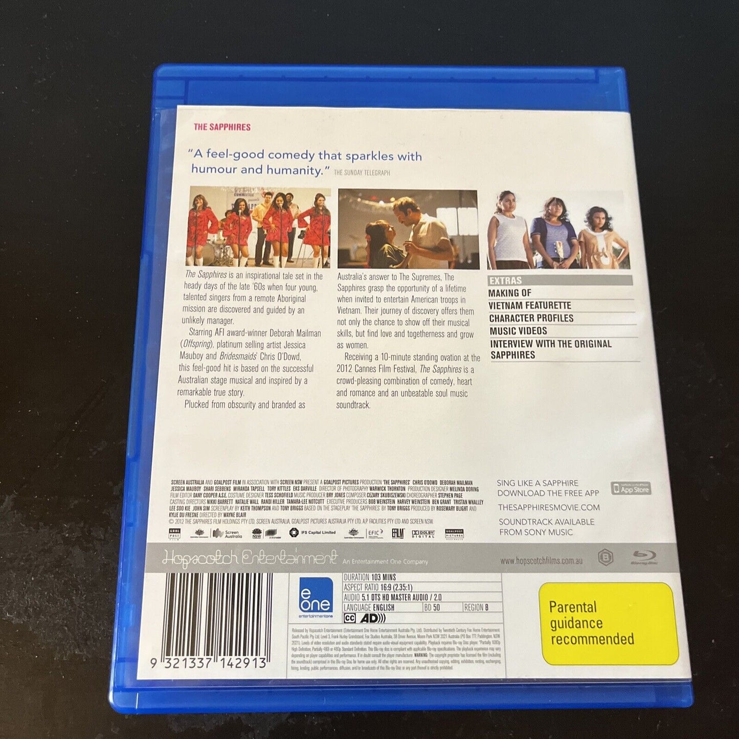 The Sapphires (Blu-ray, 2012) Chris O'Dowd, Deborah Mailman, Region B