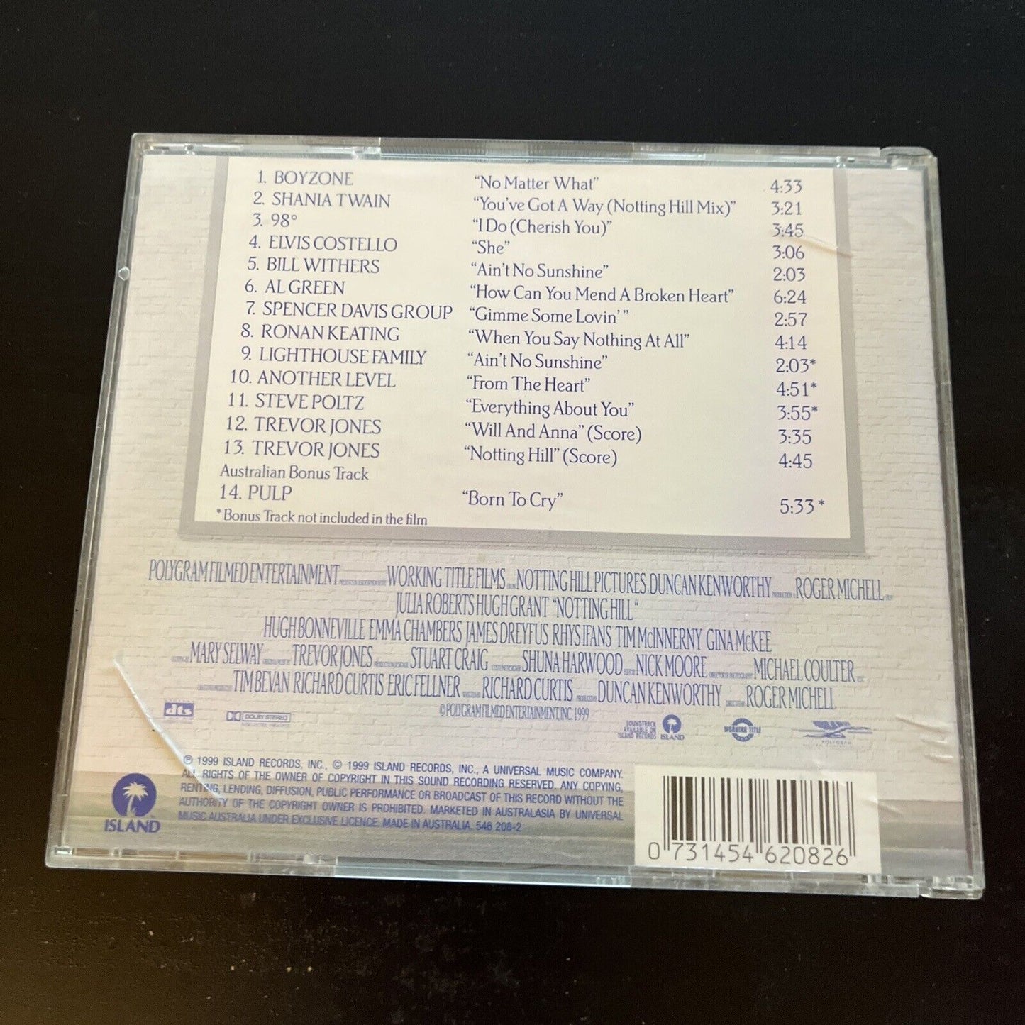 Notting Hill - Music From The Motion Picture (CD, 1999)