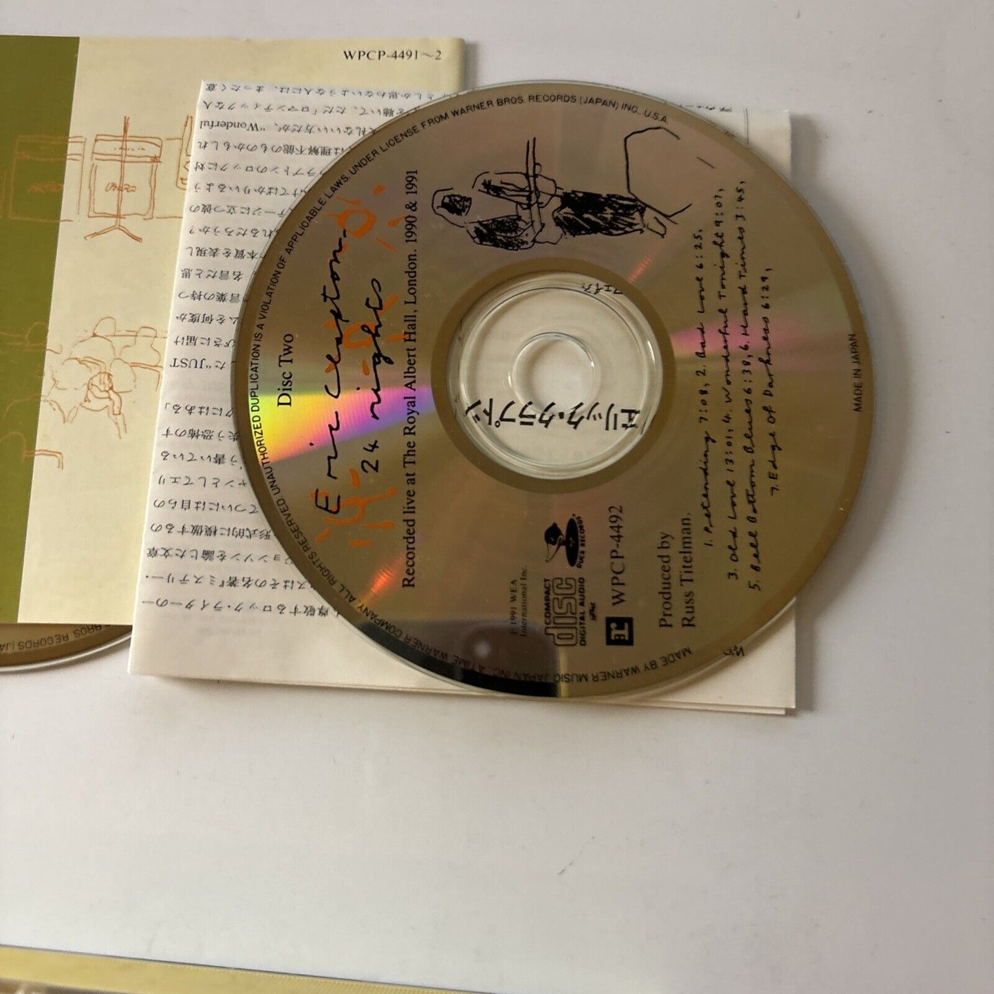 Eric Clapton - 24 Nights (CD, 1991, 2-Disc) Japan Wpcp-4491-2