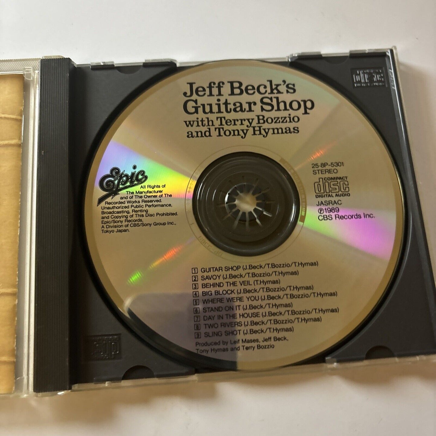 Jeff Beck's Guitar Shop With Terry Bozzio & Tony Hymas (CD, 1989)  25-8P-5301