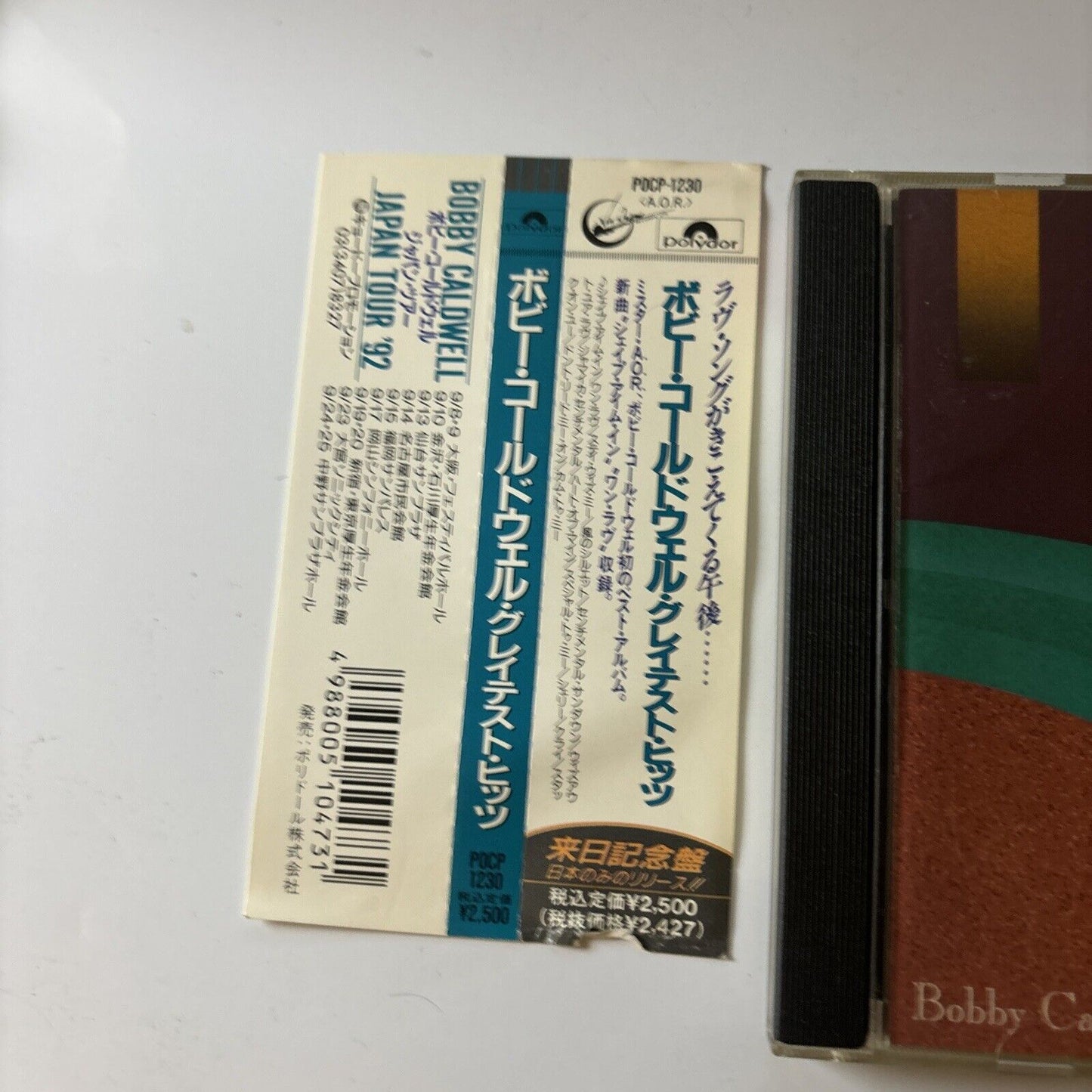 Bobby Caldwell - Bobby Caldwell's Greatest Hits (CD, 1992) Japan Obi Pocp-1230