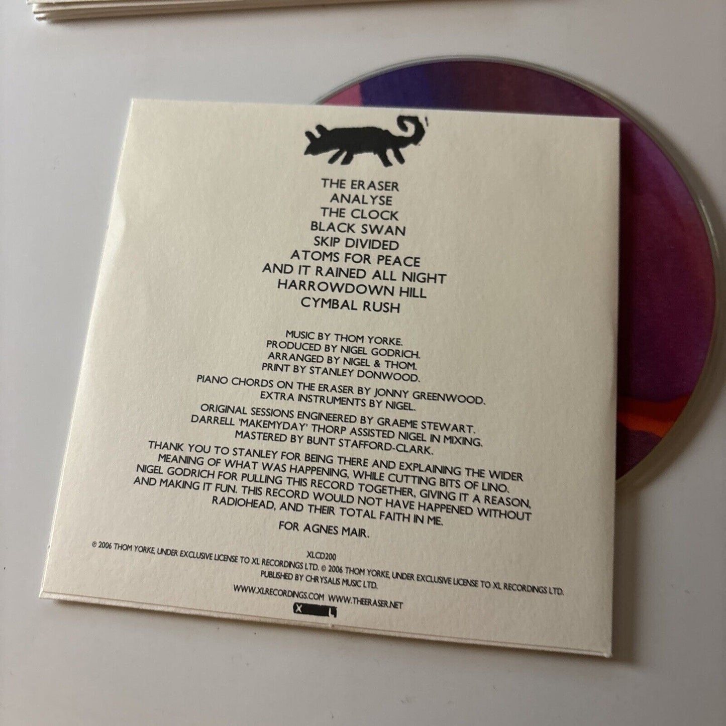 Thom Yorke - Eraser (CD, 2006) Xlcd-200