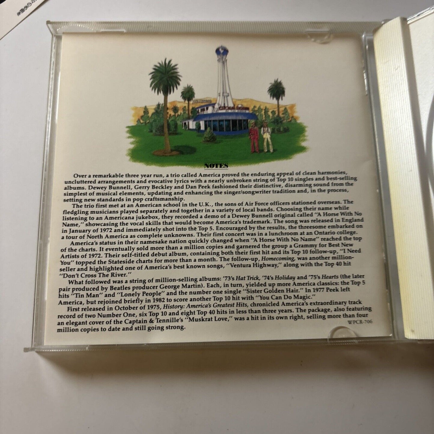 America - America's Greatest Hits / History (CD, 1975) Obi Japan Wpcr-706