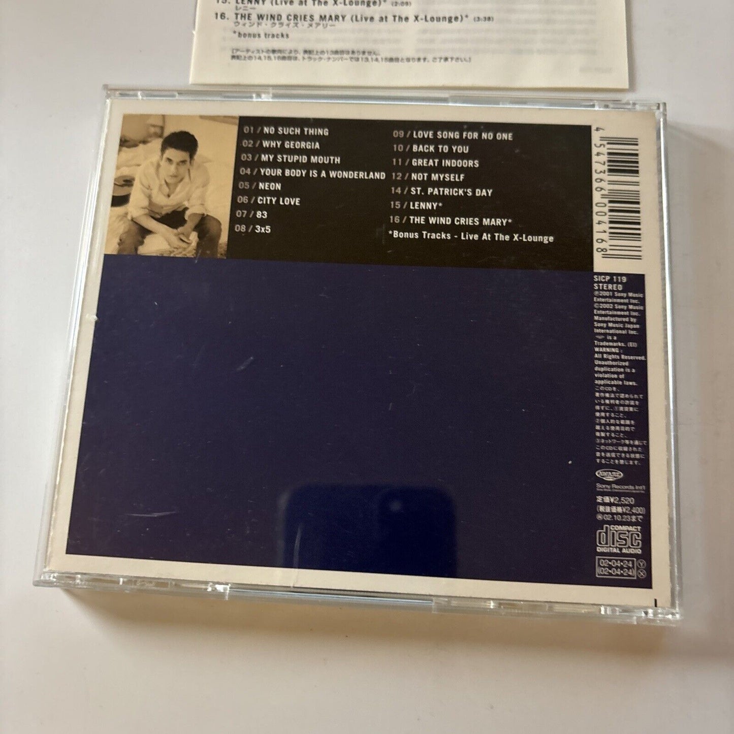 John Mayer - Room for Squares [Bonus Track] (CD, 2001) Japan SICP-119