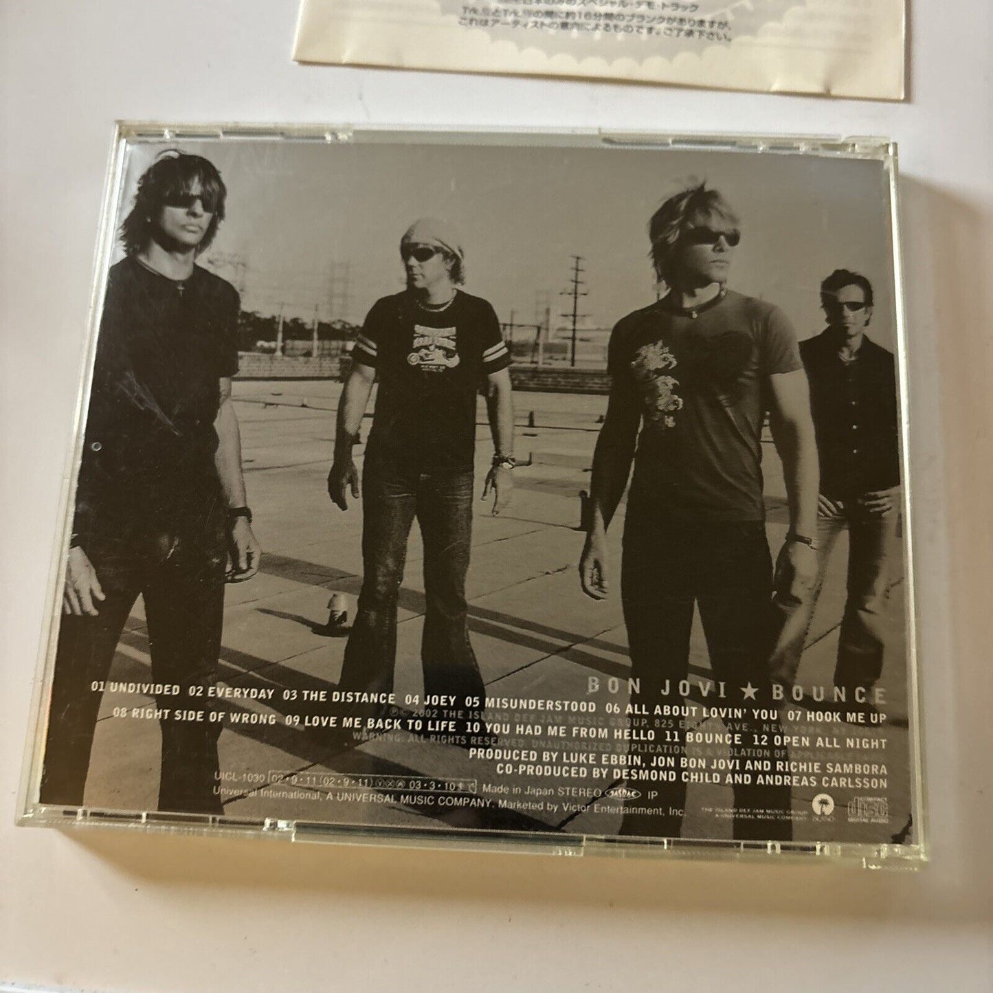 Bon Jovi - Bounce (CD, 2002) Japan Uicl-1030