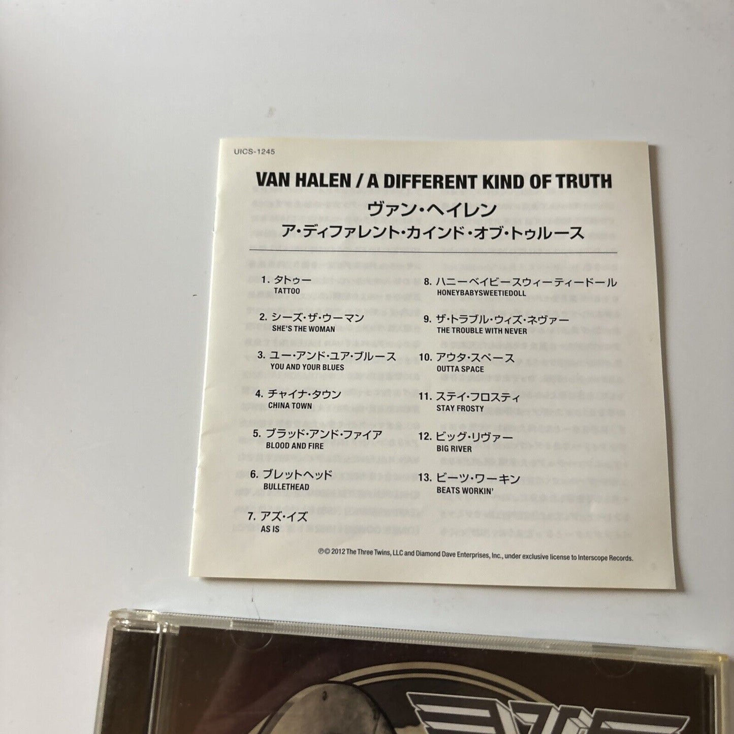 Van Halen - Different Kind Of Truth (CD, SHM-CD, 2012) Japan Uics-1245