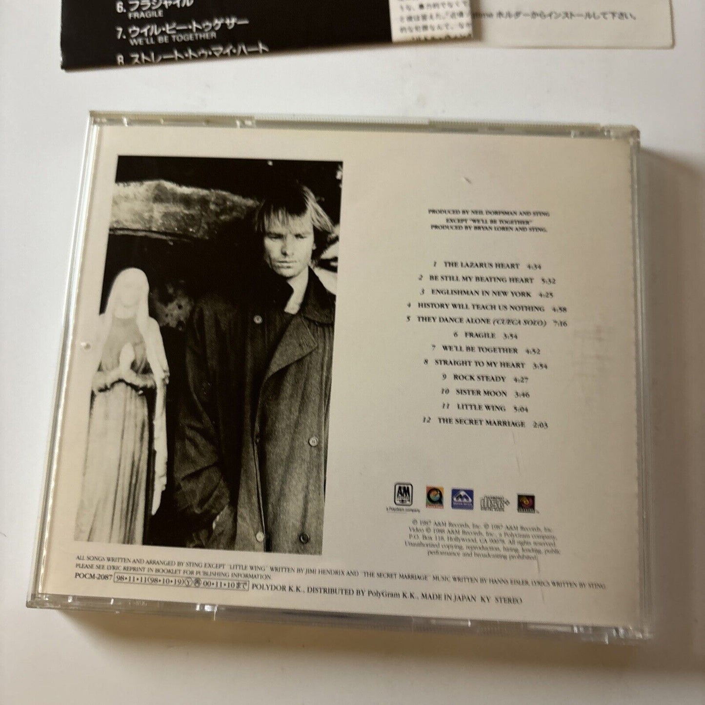 Sting - Nothing Like The Sun (CD, 1998) Japan Pocm-2087