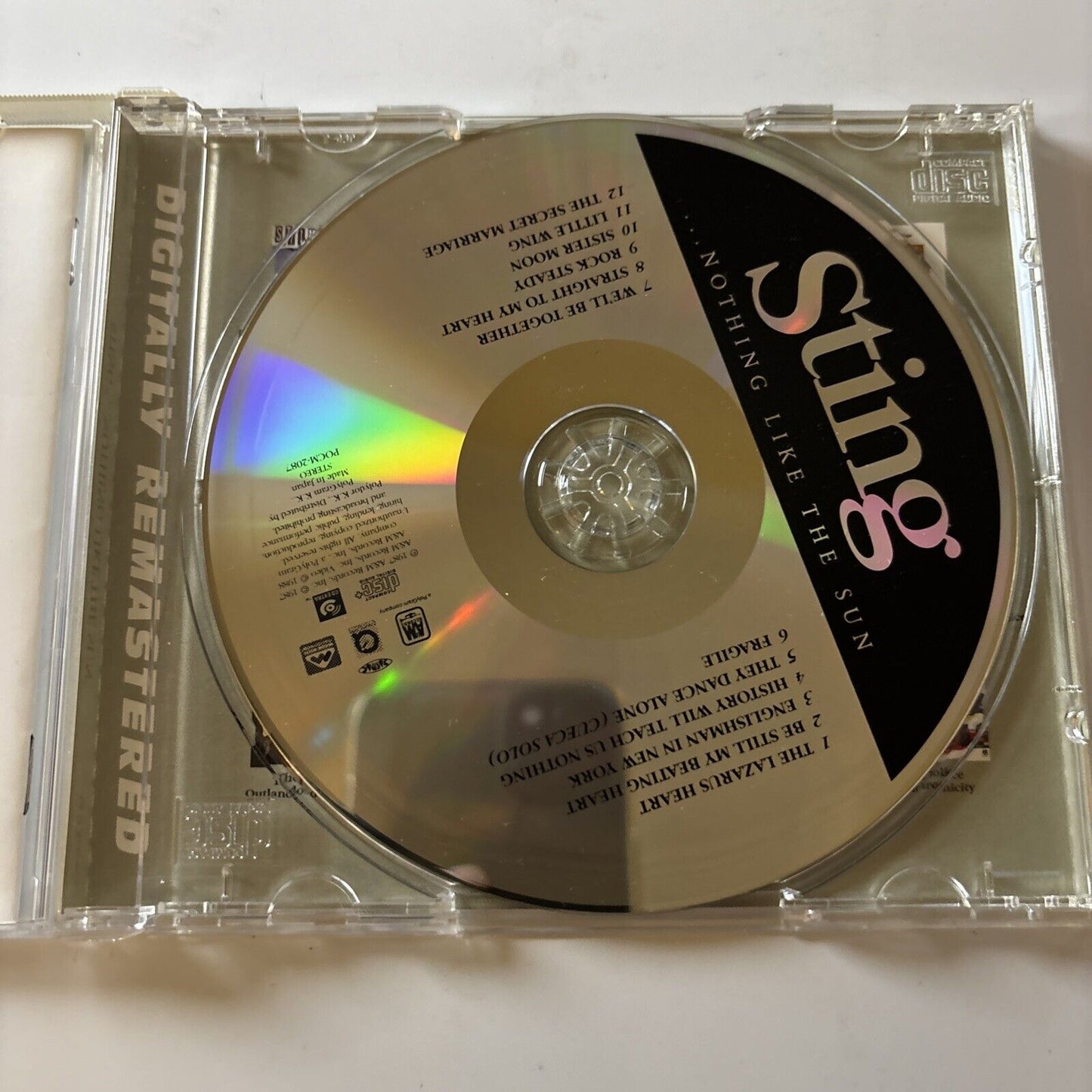 Sting - Nothing Like The Sun (CD, 1998) Japan Pocm-2087