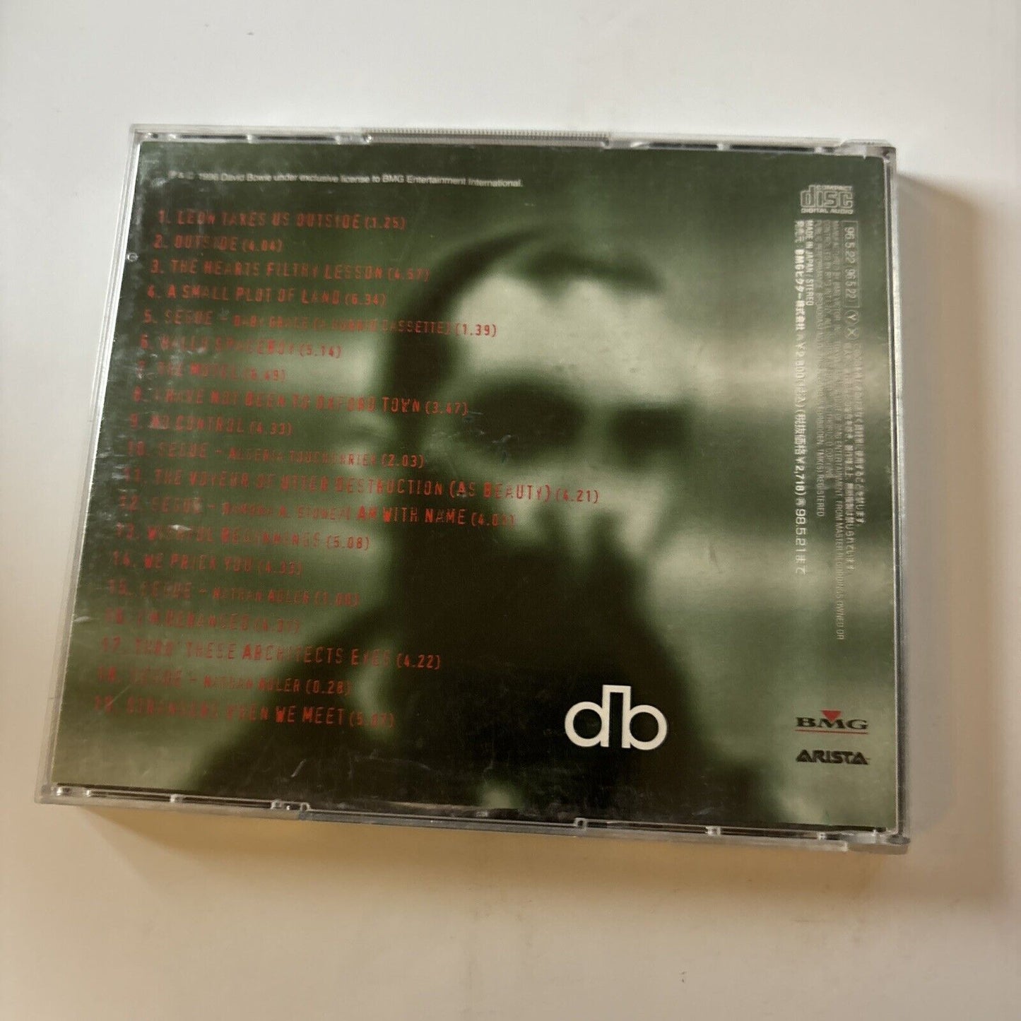 David Bowie - 1.Outside The Nathan Adler (CD, 1996, 2-Disc) Japan Bvca-2801/02