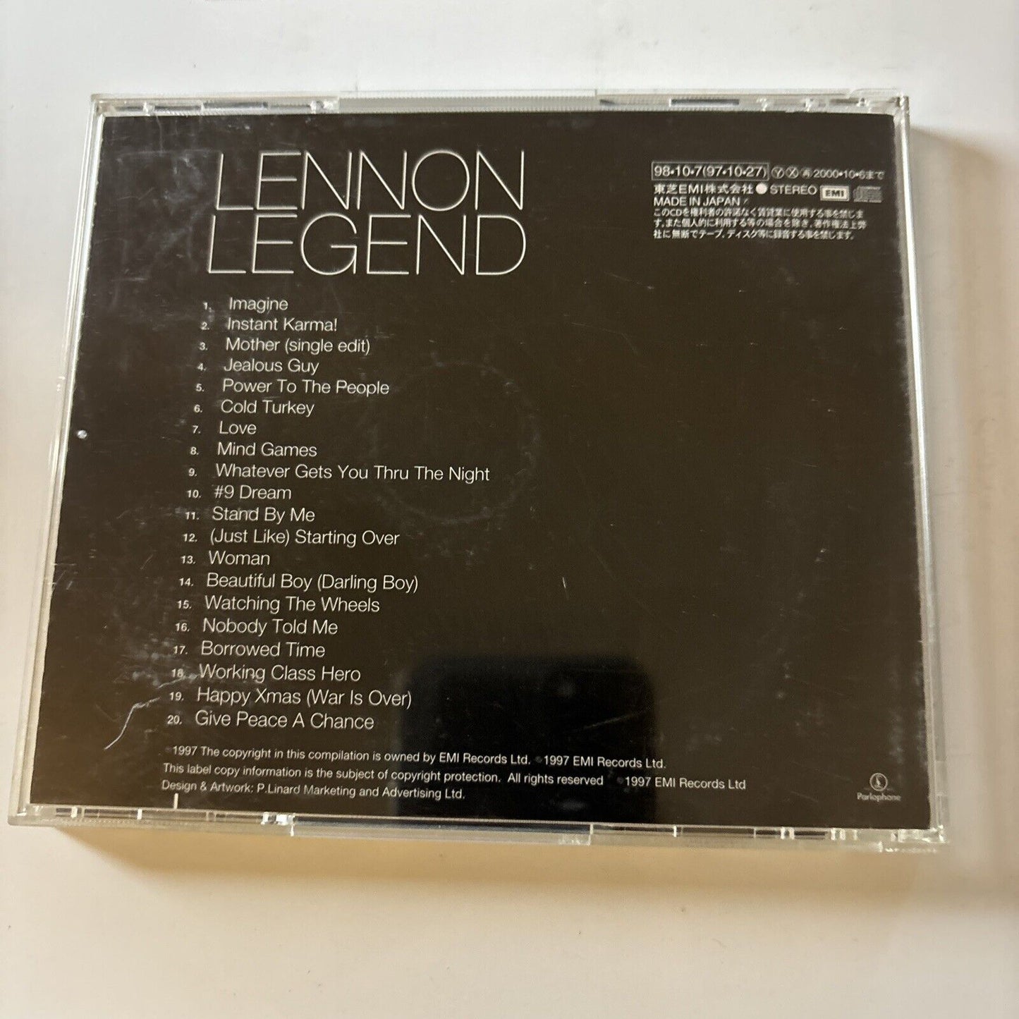 John Lennon - Lennon Legend (CD, 1998)  Japan Tocp-51110