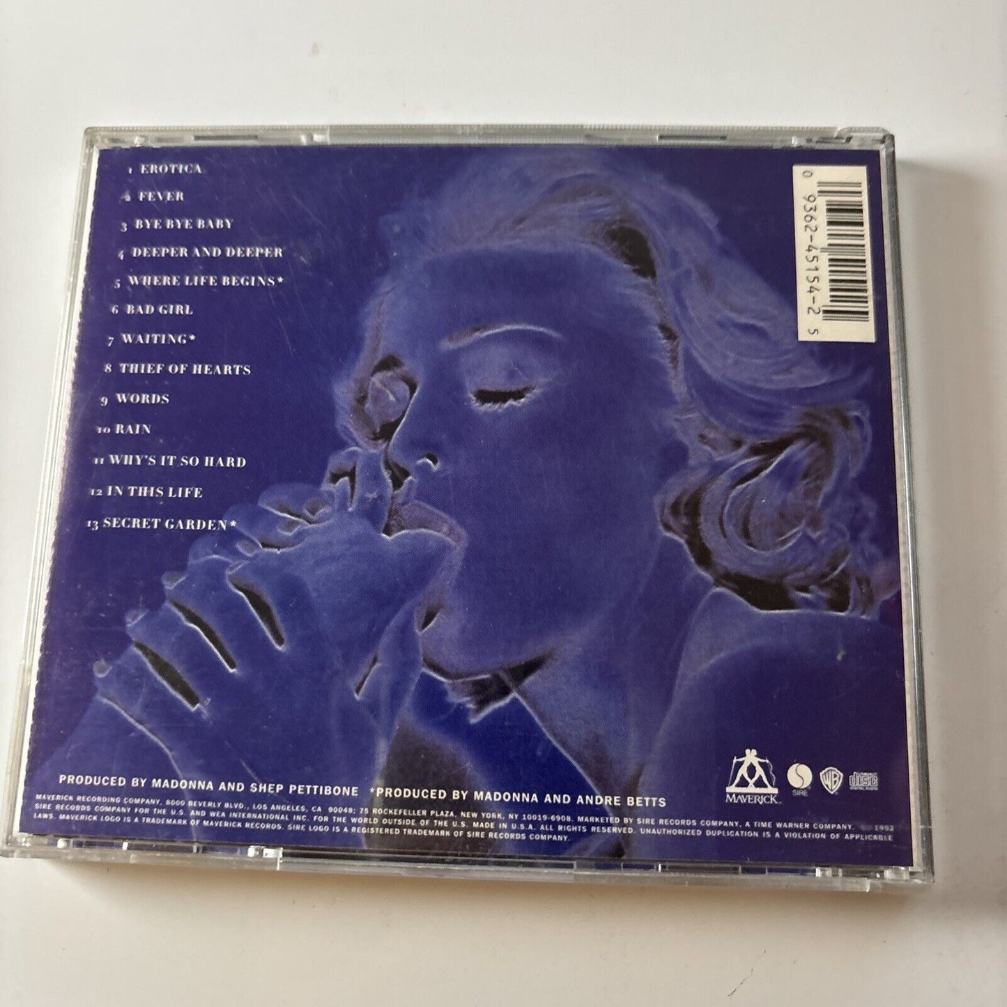 Madonna  - Erotica (CD, 1992)
