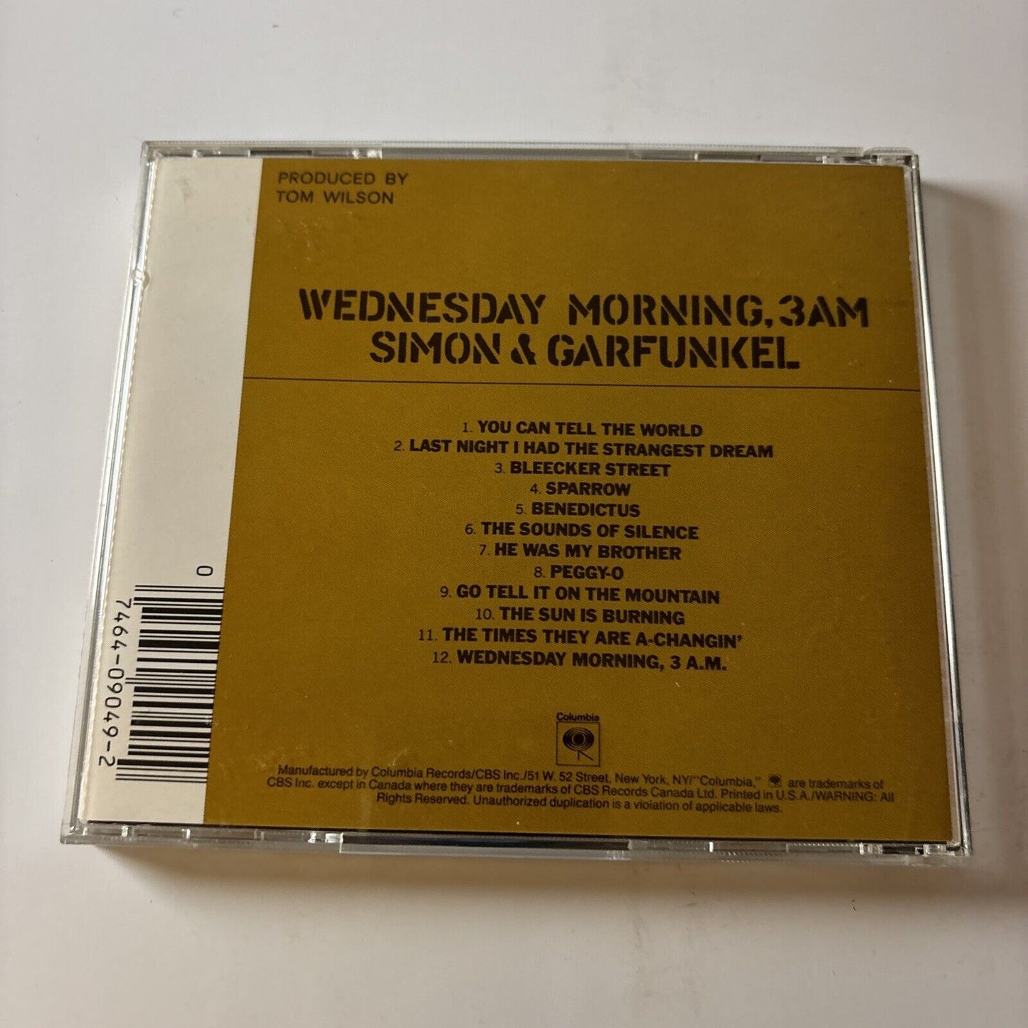 Simon & Garfunkel - Wednesday Morning, 3 AM (CD, 1964) Ck-9049