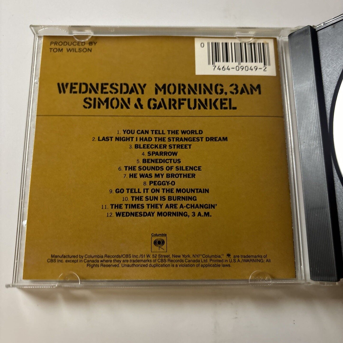 Simon & Garfunkel - Wednesday Morning, 3 AM (CD, 1964) Ck-9049