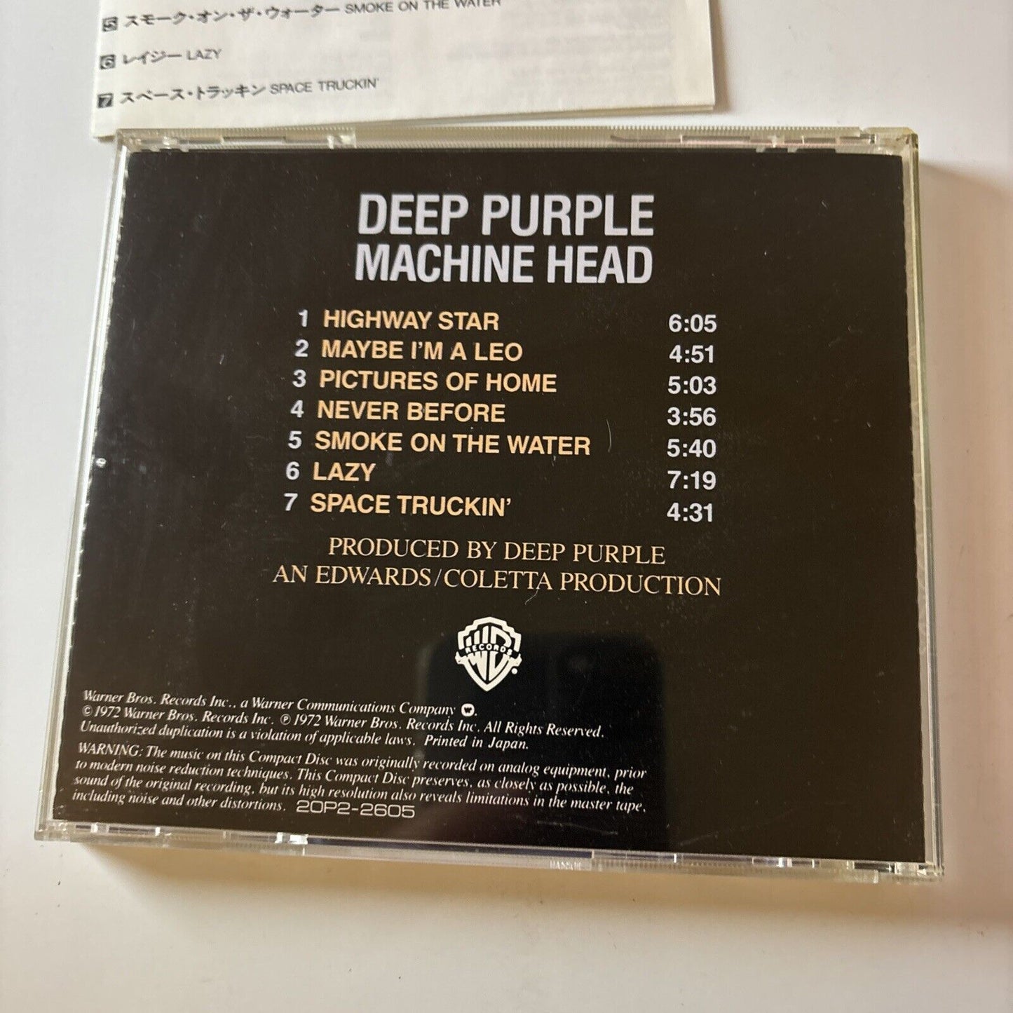Deep Purple - Machine Head (CD, 1972) Japan 20p2-2605