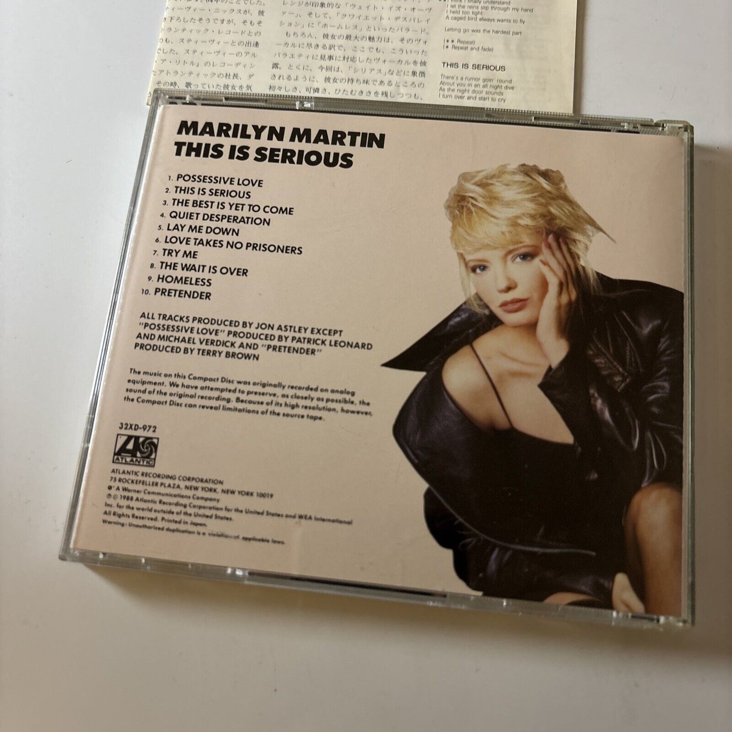 Marilyn Martin - This Is Serious (CD, 1988) Japan 32xd-972
