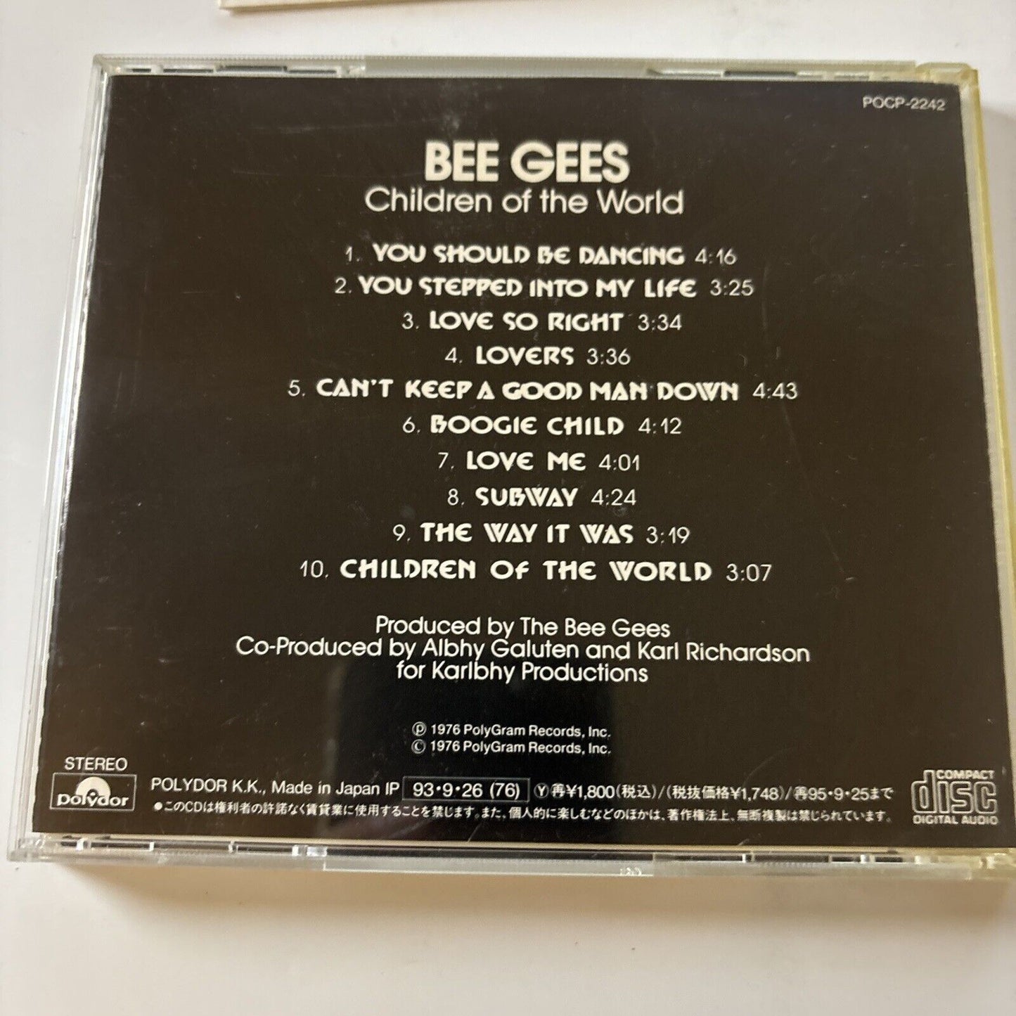 Bee Gees - Children Of The World (CD, 1976) Japan Pocp-2242