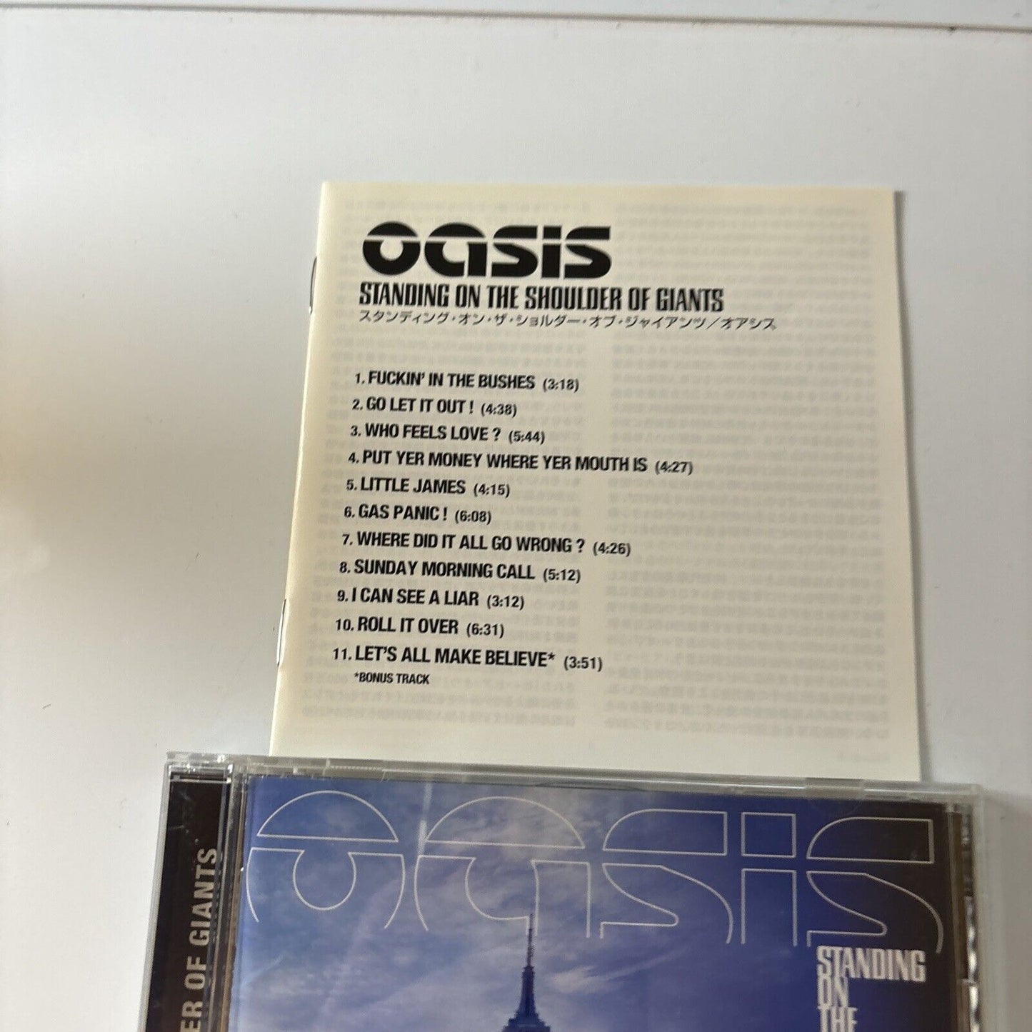 Oasis - Standing on the Shoulder of Giants (CD, 2000)  Japan Esca-8118