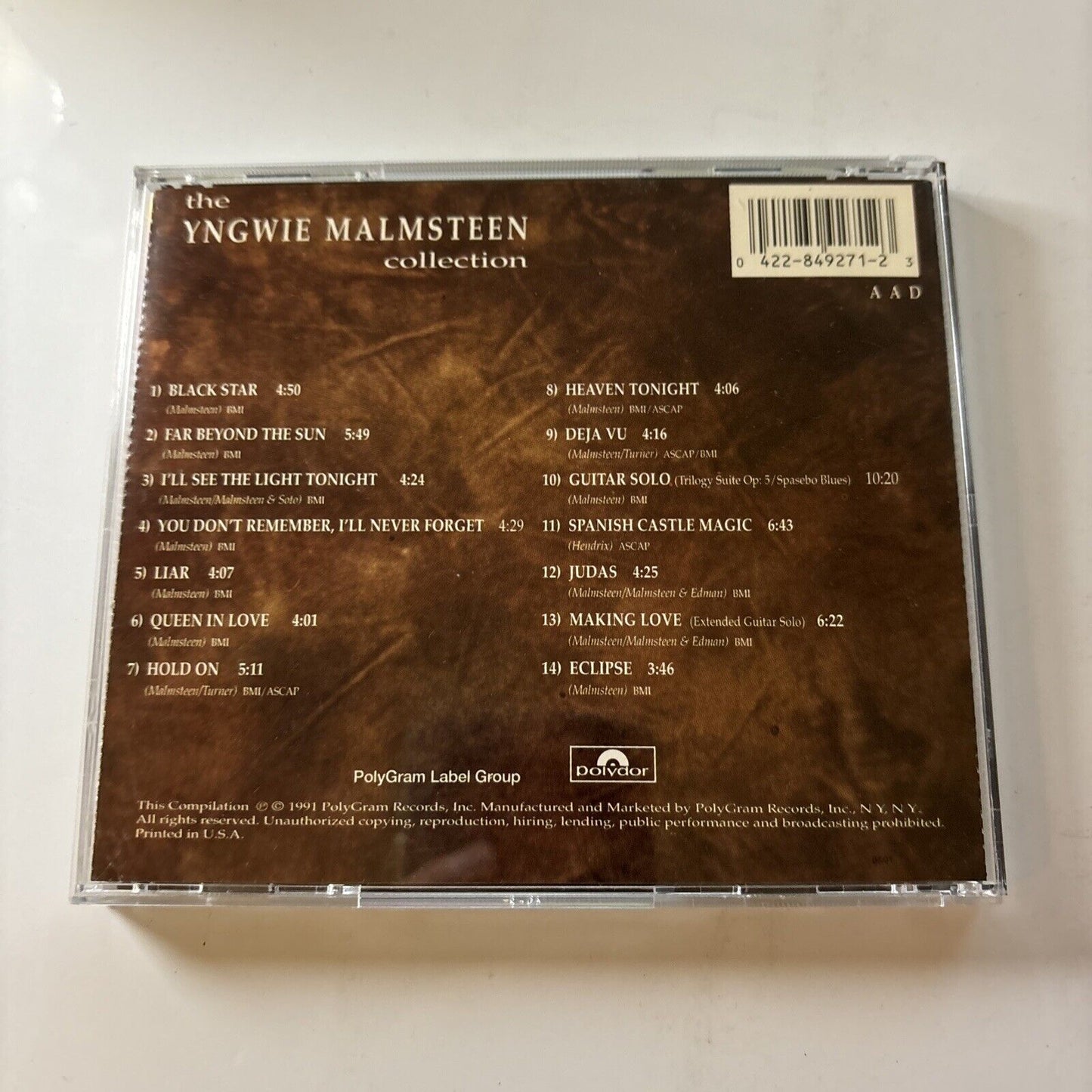 Yngwie Malmsteen - Collection (CD, 1992) 849271-2