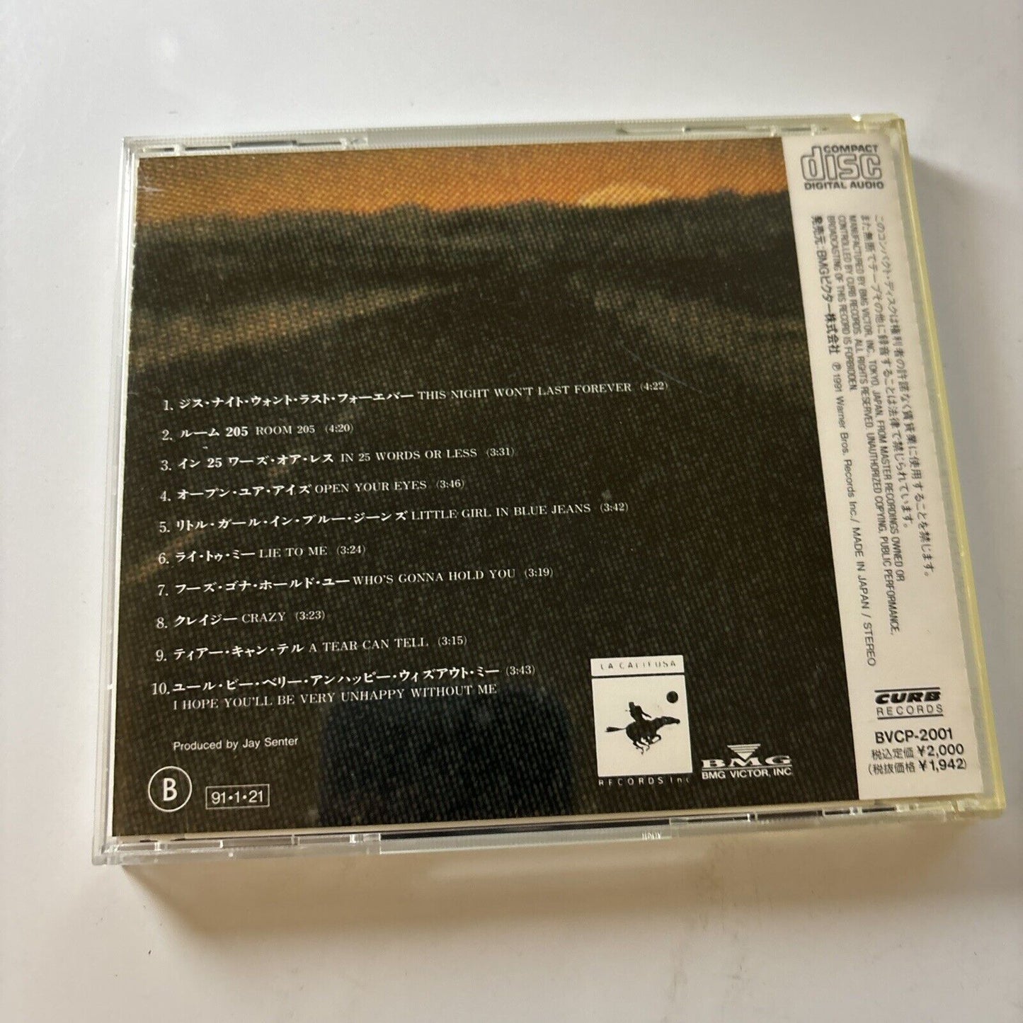 Bill LaBounty - This Night Won't Last Forever (CD, 1991) Bvcp-2001 Japan