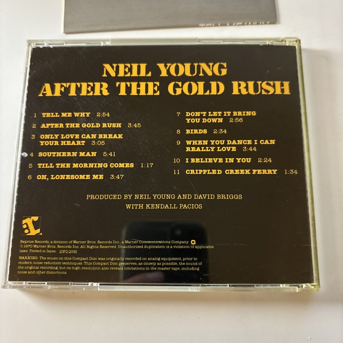 Neil Young - After The Gold Rush (CD, 1970) Japan 20p2-2092