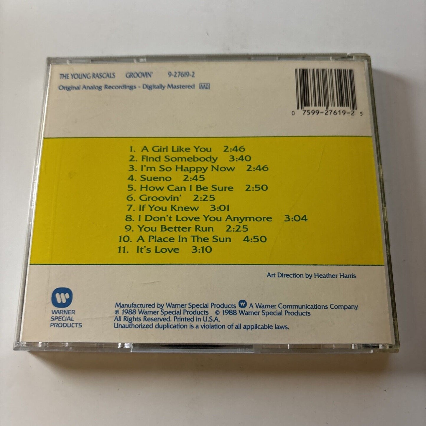 The Young Rascals - Groovin'  (CD, 1990) 9-27619-2