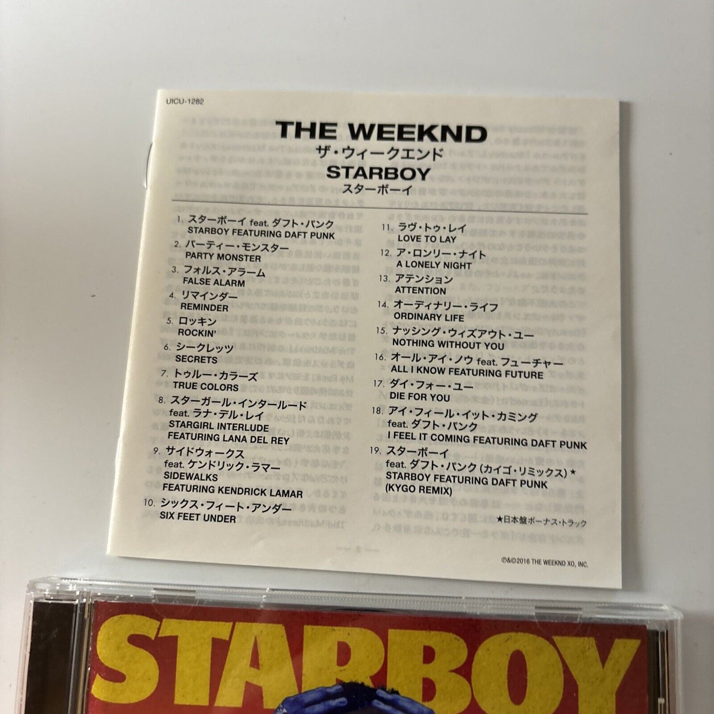 The Weeknd - Starboy - Bonus Japan Track (CD, 2016) Japan Uicu-1282