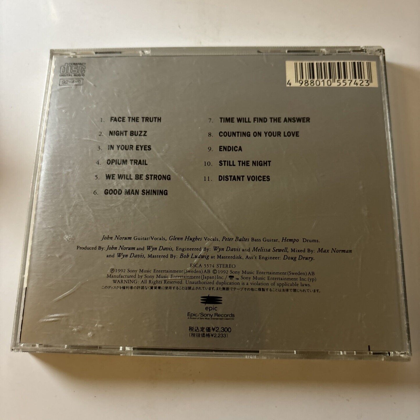 John Norum - Face The Truth (CD, 1992) Japan Ewca-5574