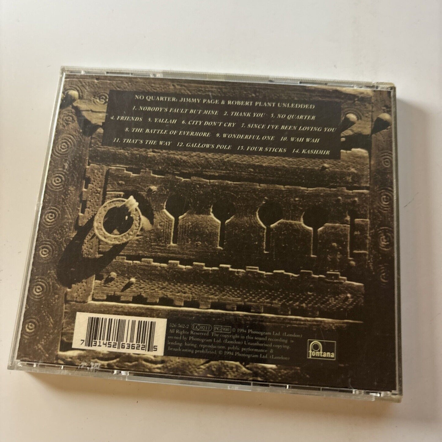 Jimmy Page & Robert Plant - No Quarter (CD, 1994)