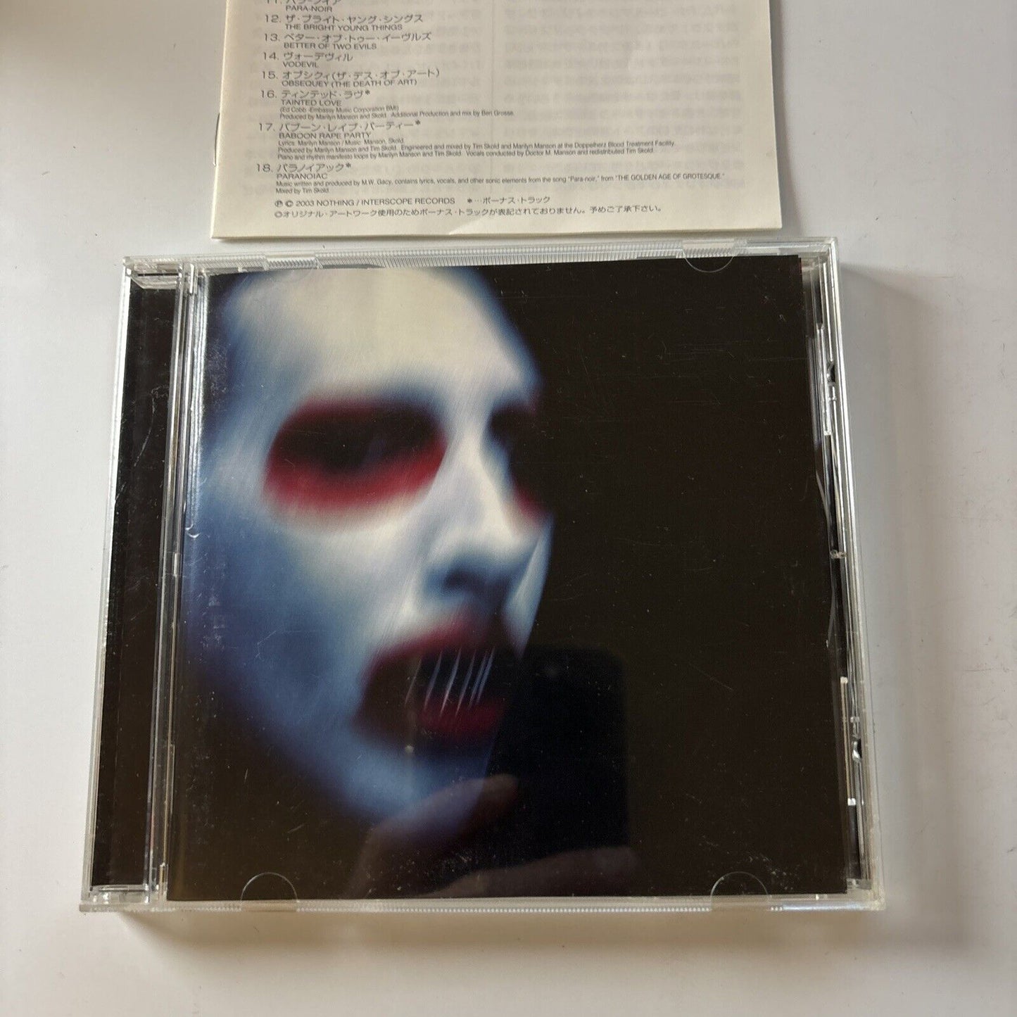 Marilyn Manson - The Golden Age Of Grotesque (CD, 2003) Japan Uics-1050