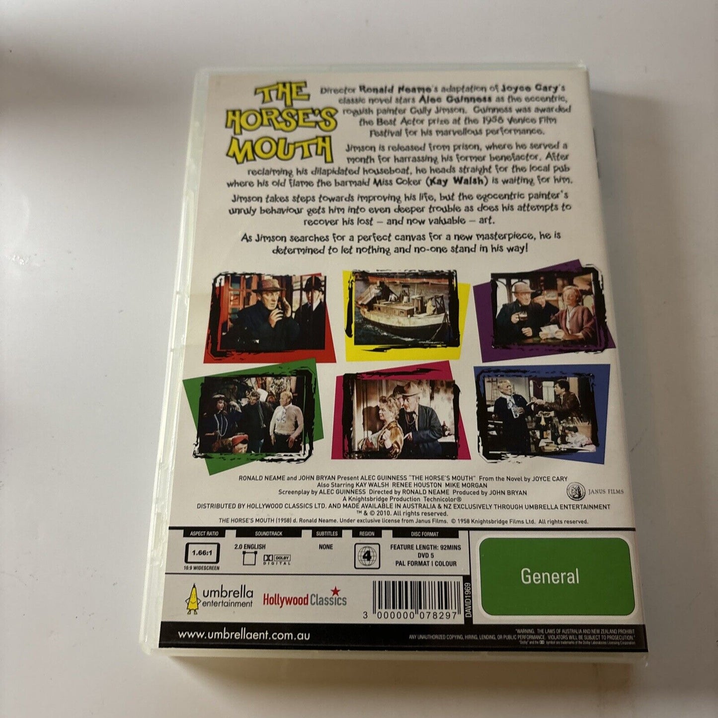 The Horses Mouth (DVD, 1958)  Alec Guinness NEW Region 4