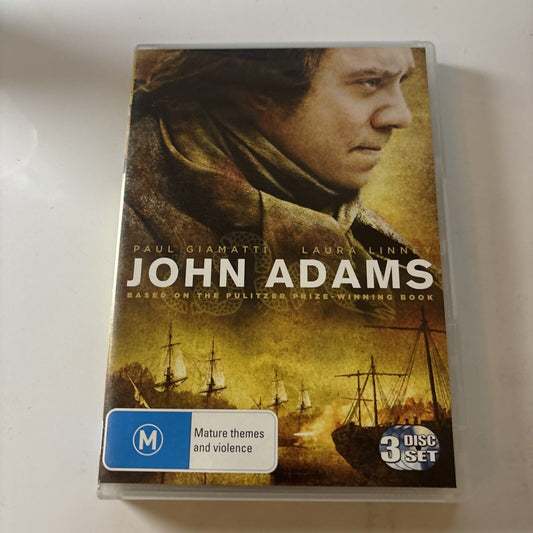 John Adams (DVD, 2008, 3-Disc) Justin Theroux, Laura Linney  Region 4