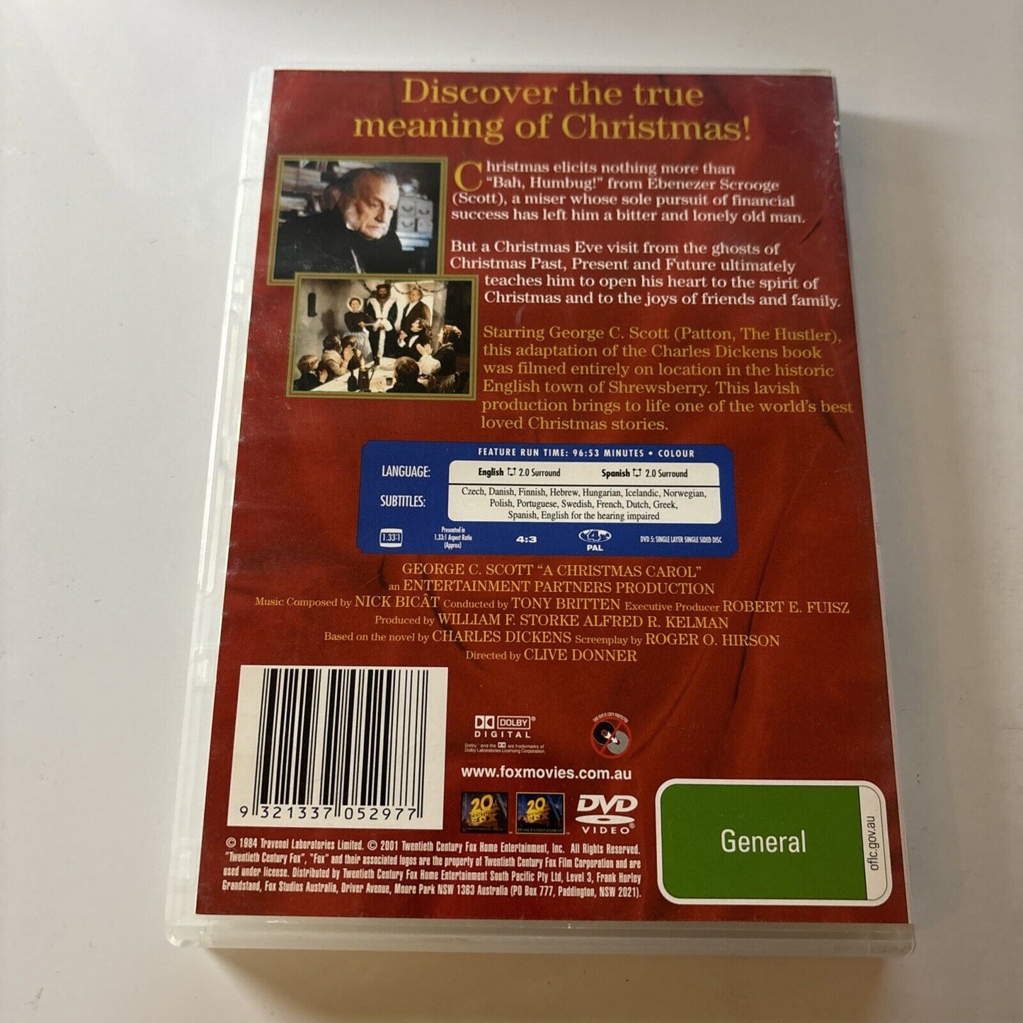 A Christmas Carol (DVD, 1984) George C. Scott Region 4