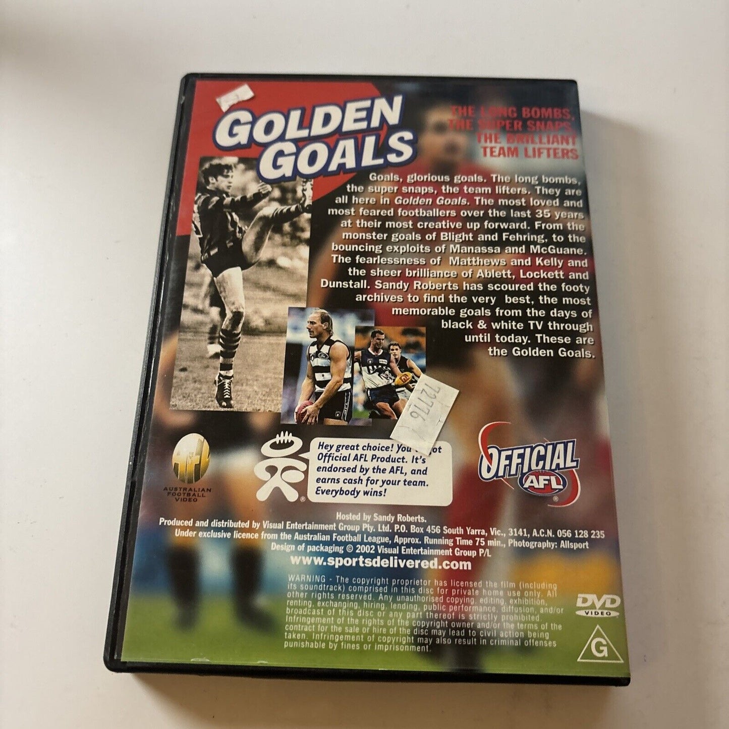 AFL Golden Goals (DVD, 2002) All Regions