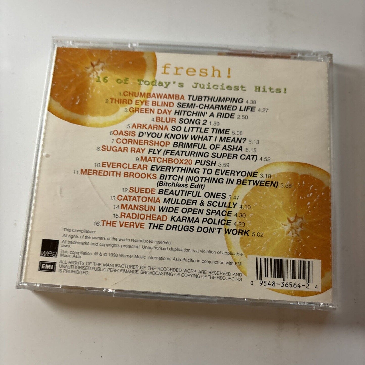 Fresh! 16 of Today's Juiciest Hits by Various Original Artists (CD, 1998, EMI)