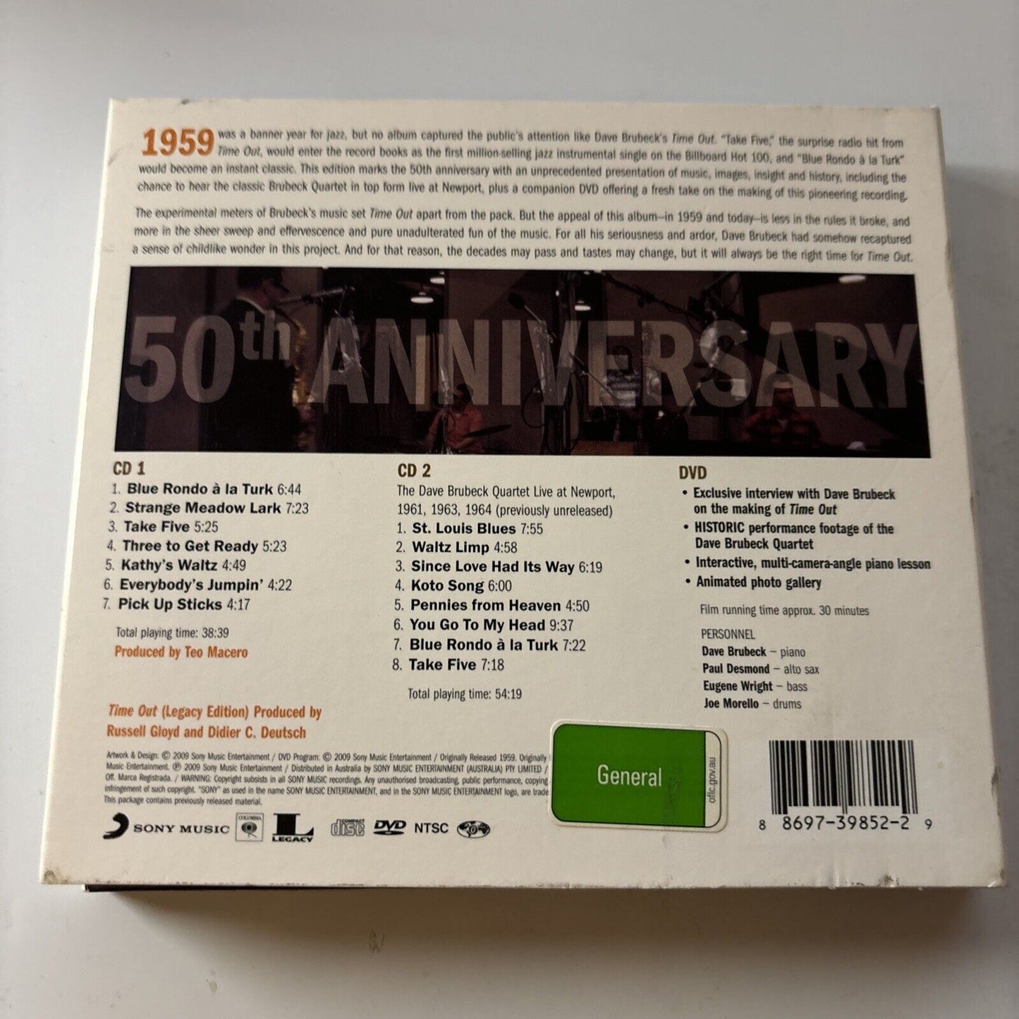 The Dave Brubeck Quartet - Time Out [50th Anniversary Legacy Edition] (CD & DVD)
