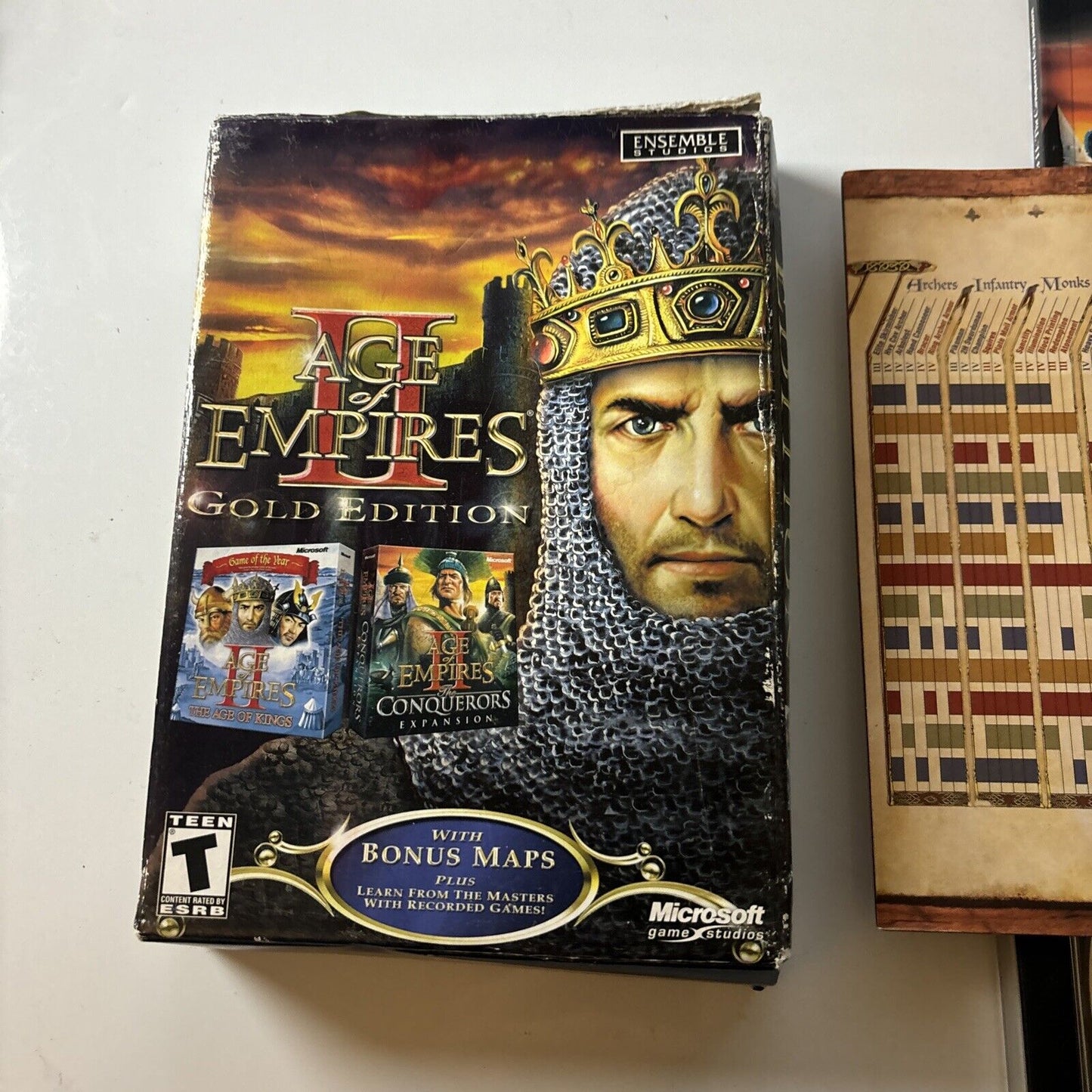 AGE OF EMPIRES 2 Gold Edition Box Set PC CDROM Game & Bonus AGE OF EMPIRES 1 AOE