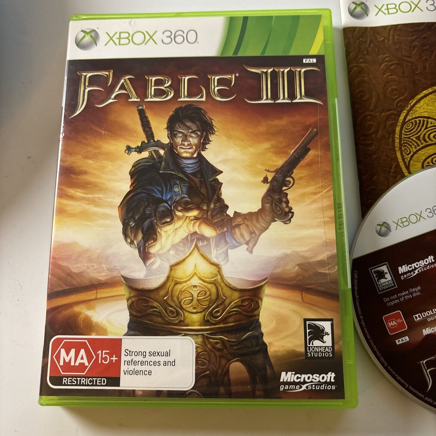 Fable 3 (Microsoft Xbox 360, 2010) With Manual PAL