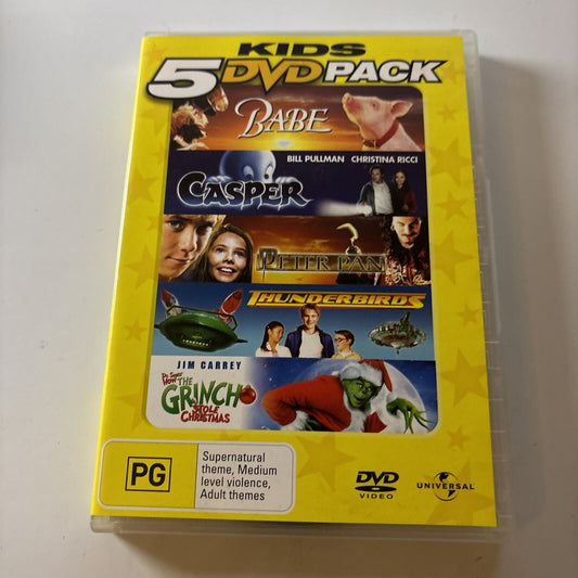 Babe / Casper / Peter Pan / Thunderbirds / The Grinch Stole Christmas  DVD