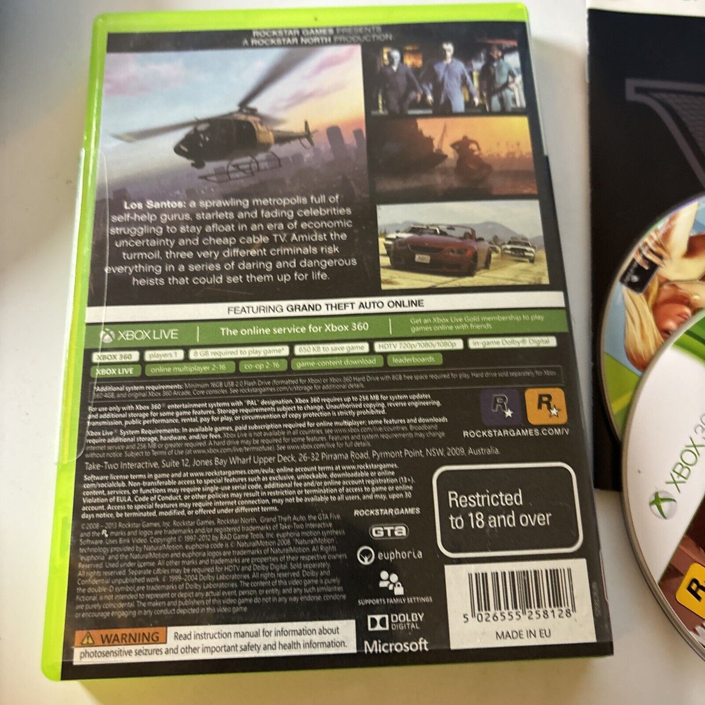 Grand Theft Auto V (Microsoft Xbox 360, 2013)  Manual PAL