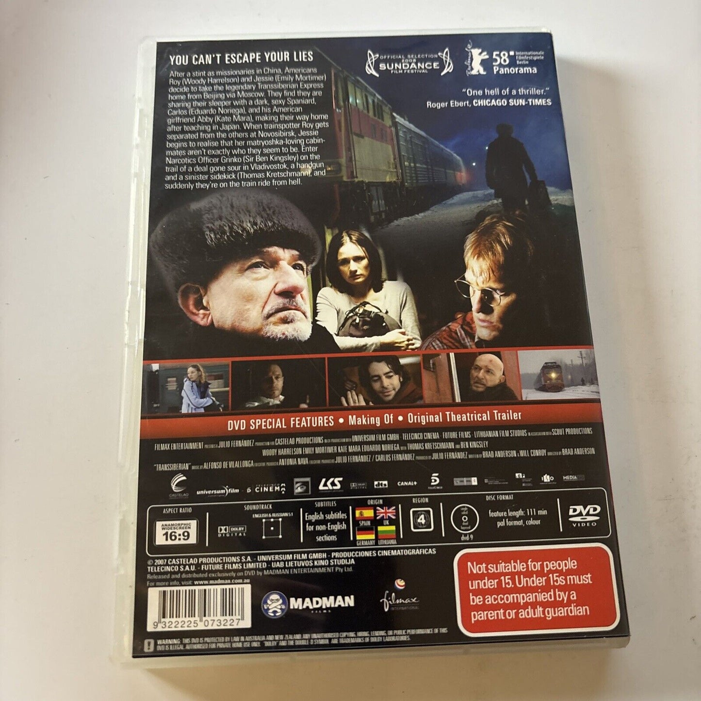 Transsiberian (DVD, 2008) Woody Harrelson, Ben Kingsley NEW Region 4