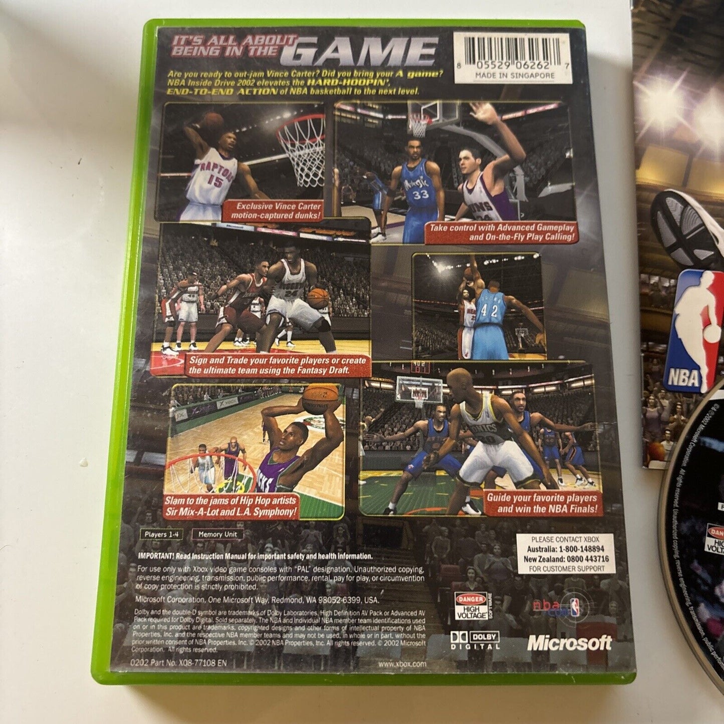 NBA Inside Drive 2002 (Xbox) Complete With Manual PAL Vince Carter