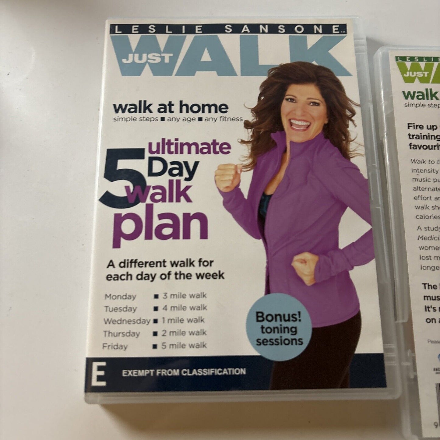 Leslie Sansone: Walk to the Hits / 5 Day Walk Plan DVD NEW Region 4
