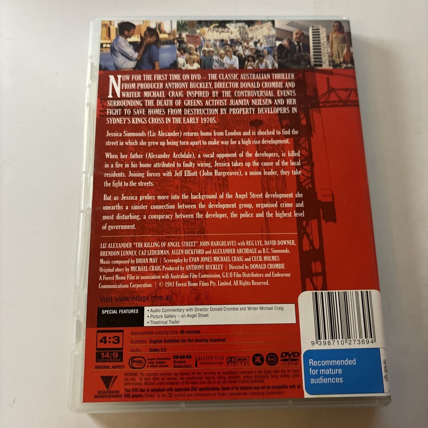 The Killing of Angel Street (DVD, 1981) John Hargreaves, Norman Kaye NEW Region4