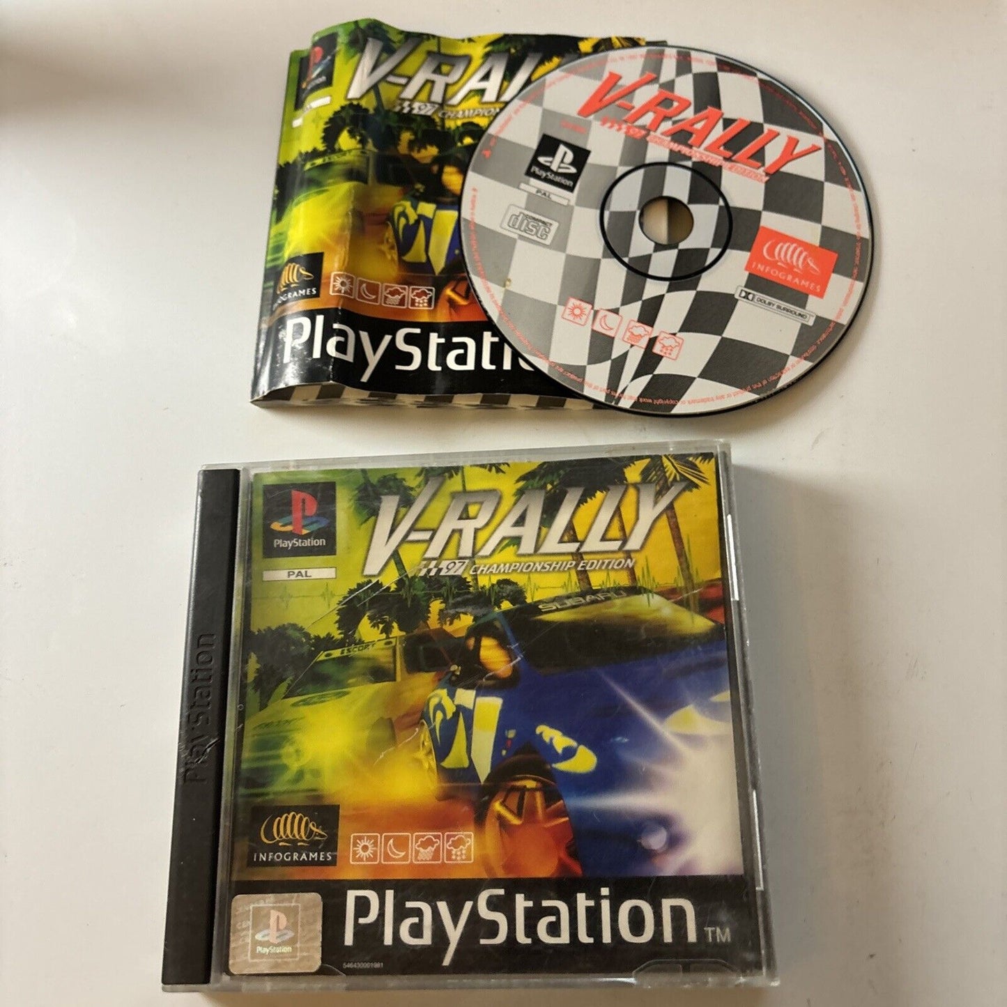 V-Rally 97 Championship Edition Sony Playstation PS1 Complete with Manual PAL