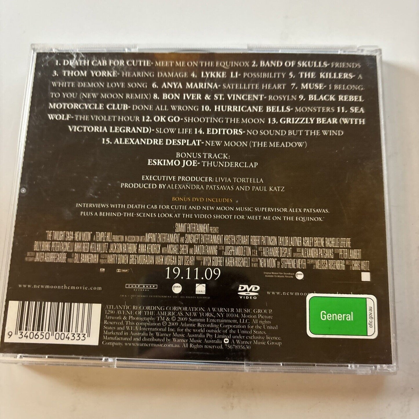 The Twilight Saga: New Moon - Film Soundtrack (CD + DVD, 2009, 2-Disc)