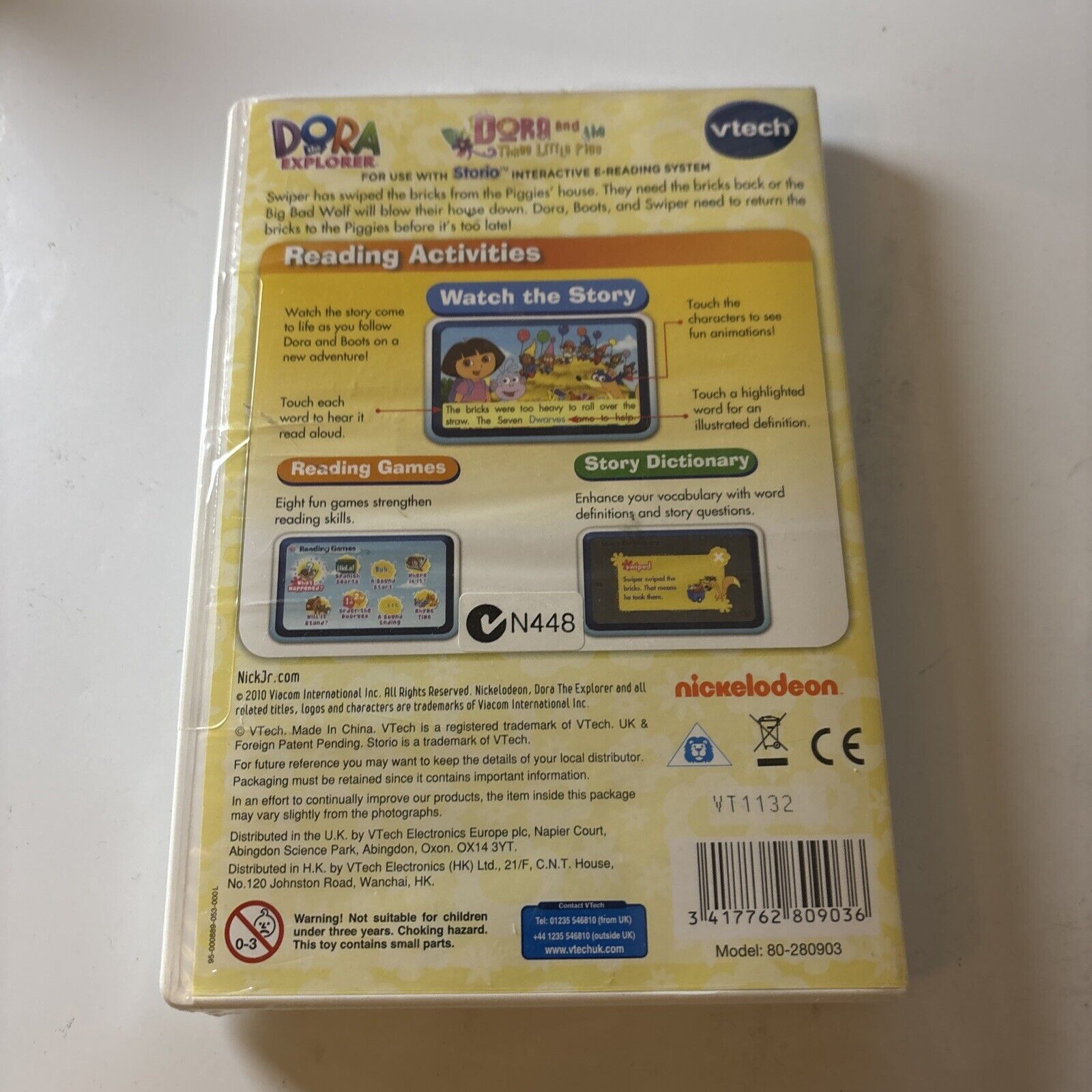 VTech Storio Dora the Explorer Software Learning Game - Dora & the 3 L ...